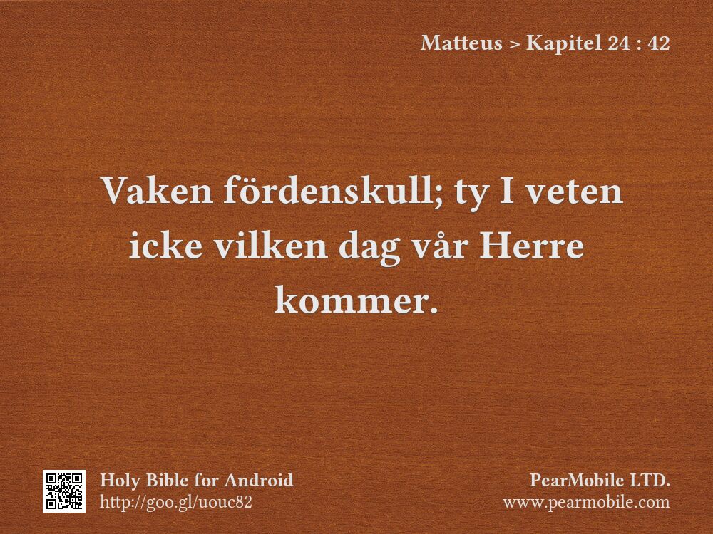 Matteus, Kapitel 24:42